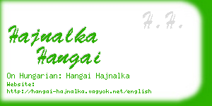 hajnalka hangai business card